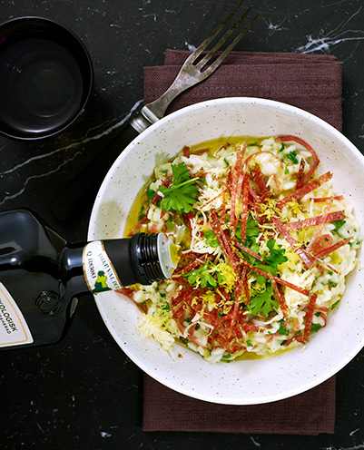 Risotto med fänkålssalami