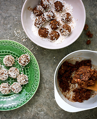 Lakrits- och chokladbollar