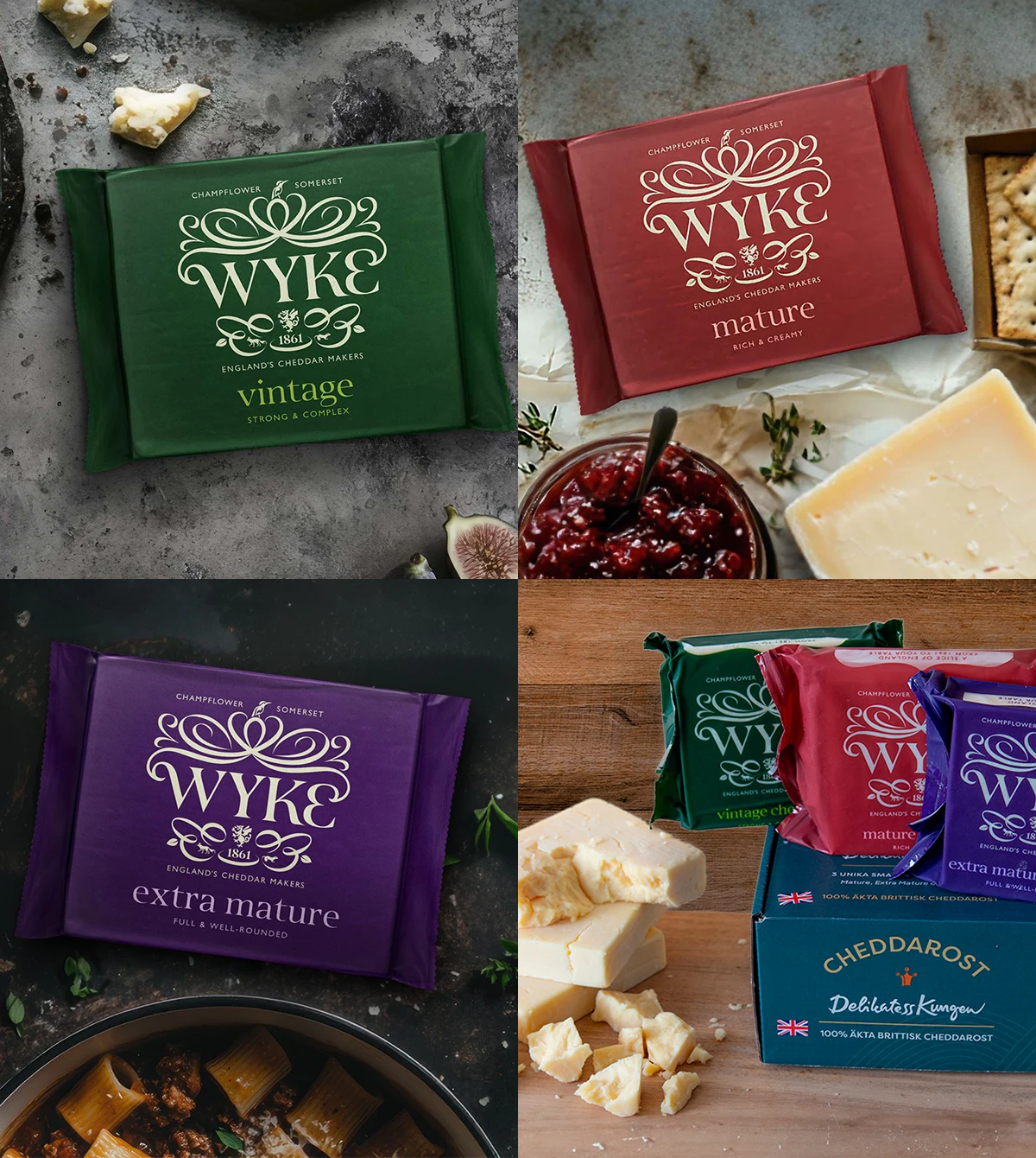 Äkta brittisk cheddarost i 3-pack hos Delikatesskungen