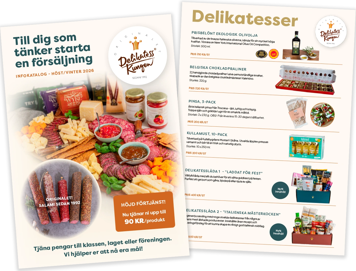 Sidor från Delikatesskungens infokatalog